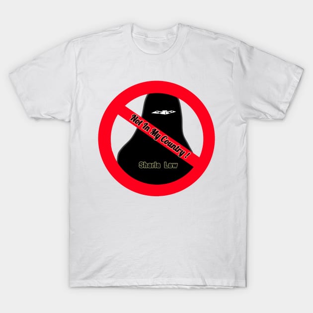 Sharia is anti woman! T-Shirt by Politics and Puppies